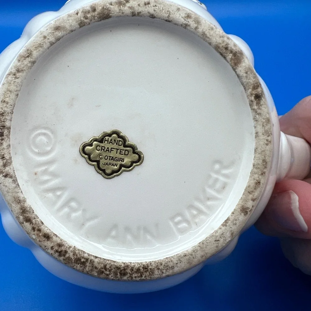 Otagiri Mary Ann Baker Rose Ceramic Creamer Pitcher Vintage Hand Crafted Japan